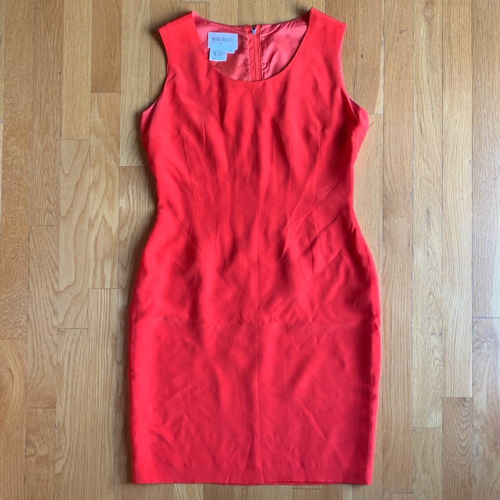 Tiger Orange Silk Dress